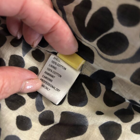 Catherine Malandrino Beige White Appliqué Full Zip Jacket Size Large - Picture 3 of 10